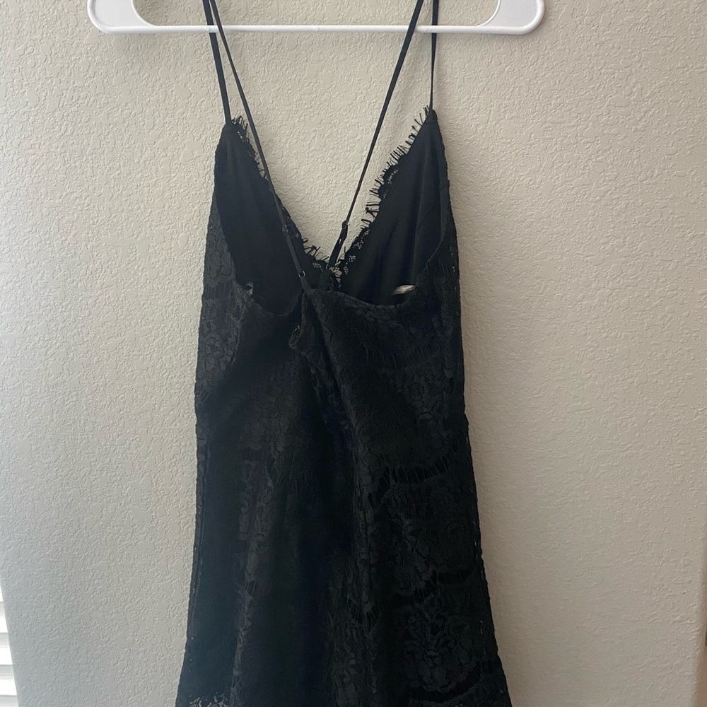 Black lace short romper
